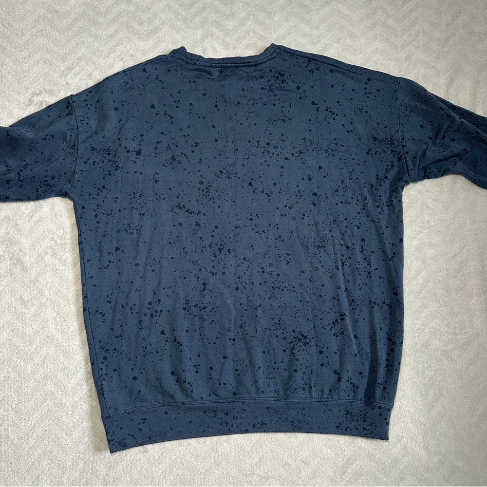 Athleta Studio to Street Splatter Print Sweatshirt Blue Size S - Picture 3 of 7